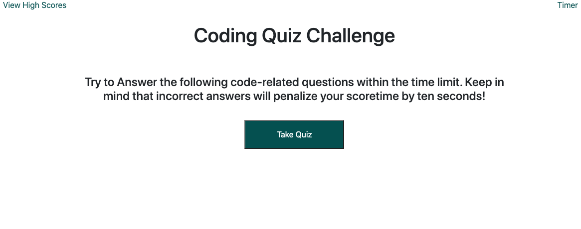 Code Quiz